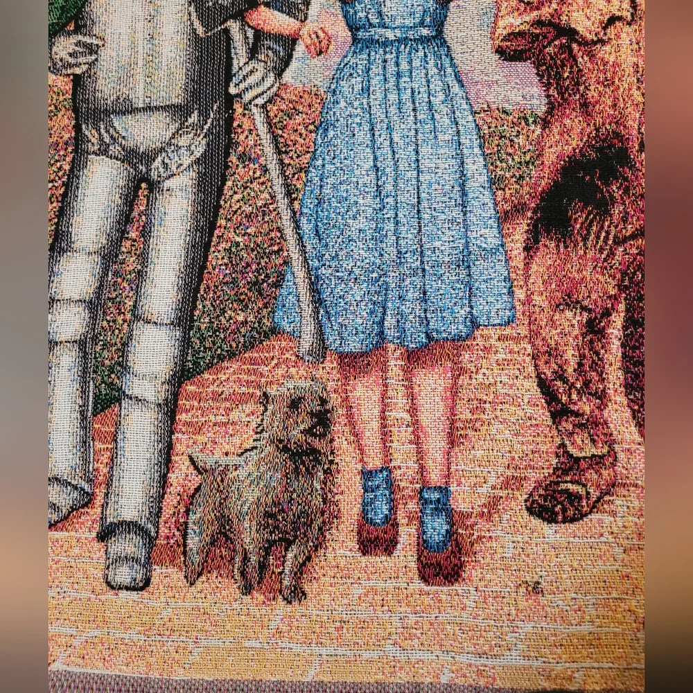 Vintage The Wizard of Oz Tapestry Woven Throw Blanket 2002 Mohawk Home 50"×60" - Picture 2 of 6